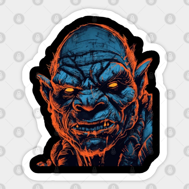 Monster | Video Games | Pop Art | Sci Fi | Comic | Beast Orc WoW Sticker by WyldbyDesign